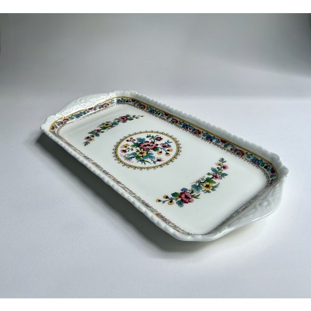 1980s 1980s English Coalport "Ming Rose" Bone China Tray For Sale - Image 5 of 15