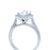 Silver Gia Platinum Round Brilliant Cut Diamond Halo Ring 1.48ct 5.8g, Size 3.75 For Sale - Image 8 of 11