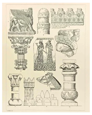 Andrea Mestica, Decorative Motifs: Chaldean-Assyrian, Chromolithograph