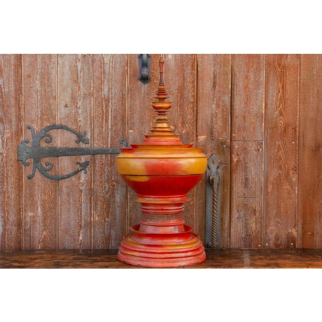 19th Century Merigold Lacquered Burmese Vessel For Sale - Image 13 of 13