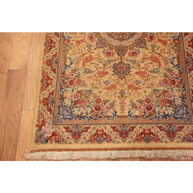 Persian Nazmiyal Collection Vintage Persian Silk Qum Rug For Sale - Image 3 of 6