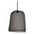 21st Century Handcrafted Knitted Lamp Wavy Bell in Black Color, D35cm For Sale