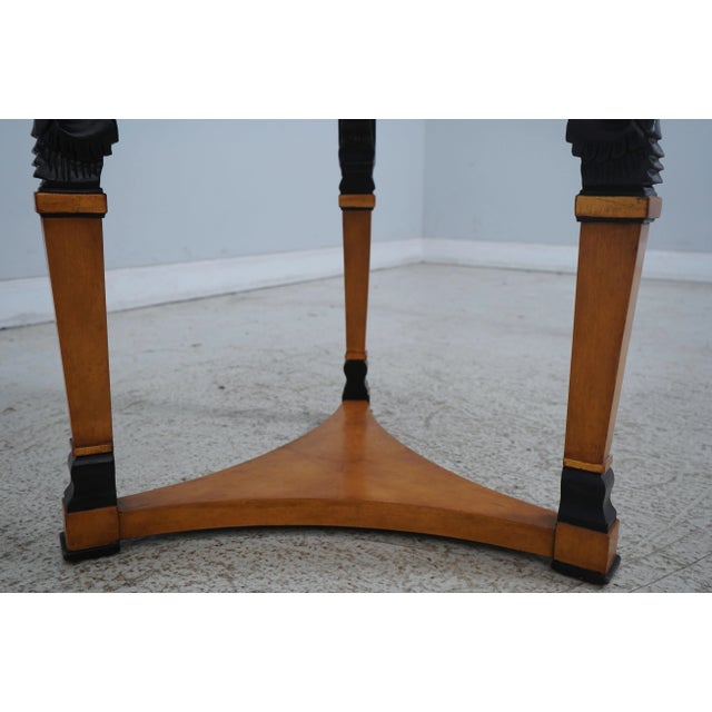 Regency Style Round Granite Top Center Lamp Table For Sale In Philadelphia - Image 6 of 11