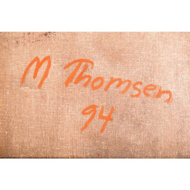 Abstract Painting, M. Thomsen, 1994, Acrylic on Canvas For Sale - Image 6 of 7