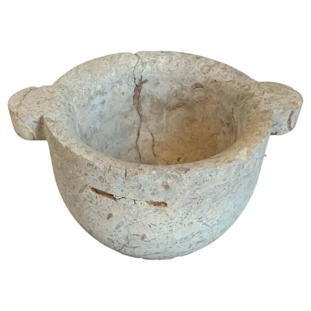 Stone Early Renaissance Grey Marble Mortar For Sale - Image 7 of 7