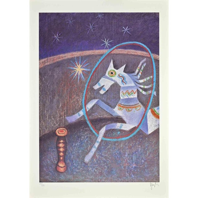 Lithograph on paper. Hand signed and numbered in pencil. Image dimension cm 42,5x30. Edition of 499. Excellent condition....