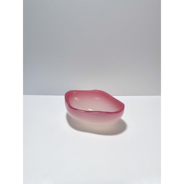 Glass Large Murano Glass Bowl in Pink Alabastro from Archimede Seguso, Italy, 1960s For Sale - Image 7 of 10