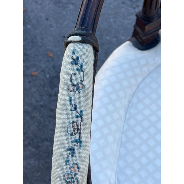 Vintage French Provincial Arm Side Chair For Sale In New York - Image 6 of 10