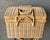 Excellent Pre-Owned Condition. This nicely-sized decorative rattan basket's look-and-feel was all the rage in the mid...