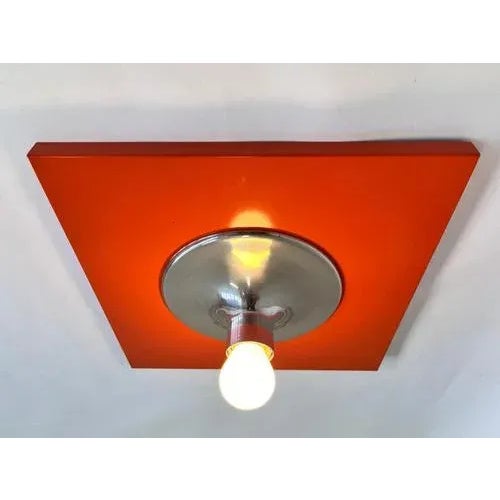 Metal Mid-Century Modern Flush Mounts from Kinkeldey, Germany, 1970s, Set of 2 For Sale - Image 7 of 10