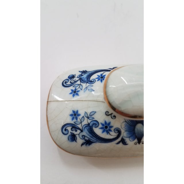 Wood Vintage Arthur Wood Blue & White Hand Painted Porcelain Tea Pot For Sale - Image 7 of 9