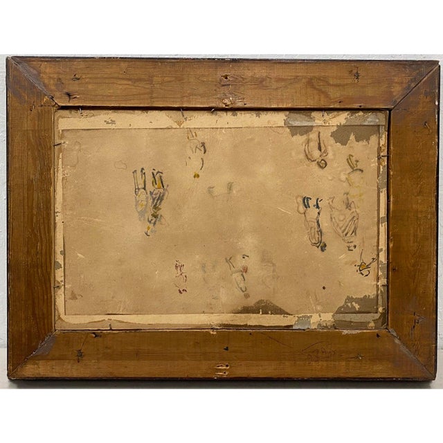 Brown Early 20th Century Impressionist Street Scene by Joseph Louis Lamberton For Sale - Image 8 of 8