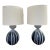 Contemporary Aerin Gannet Table Lamps in Drizzled Cobalt - a Pair For Sale