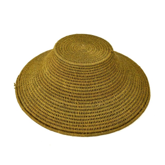 Early 20th Century Early 20th Century Olive Sisal Handwoven Basket Eswatini 12inch For Sale - Image 5 of 6