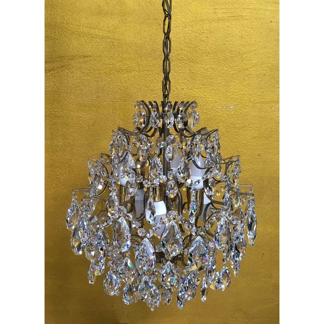 Vintage Chandelier in Lead Crystal, Italy, 1960s For Sale - Image 6 of 18