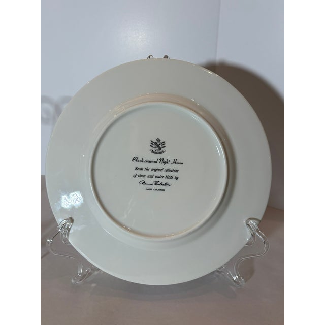 1970s 1970s Lot of Four (4) 1972 Dennis Puleston “Shore and Water Birds” Hand-Colored Plates With Celadon Green Trim, Set of Four, Delano Studios For Sale - Image 5 of 9