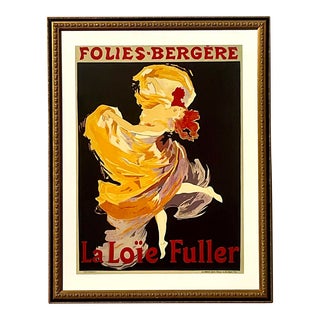Vintage Boho Folies Bergere Framed Poster For Sale
