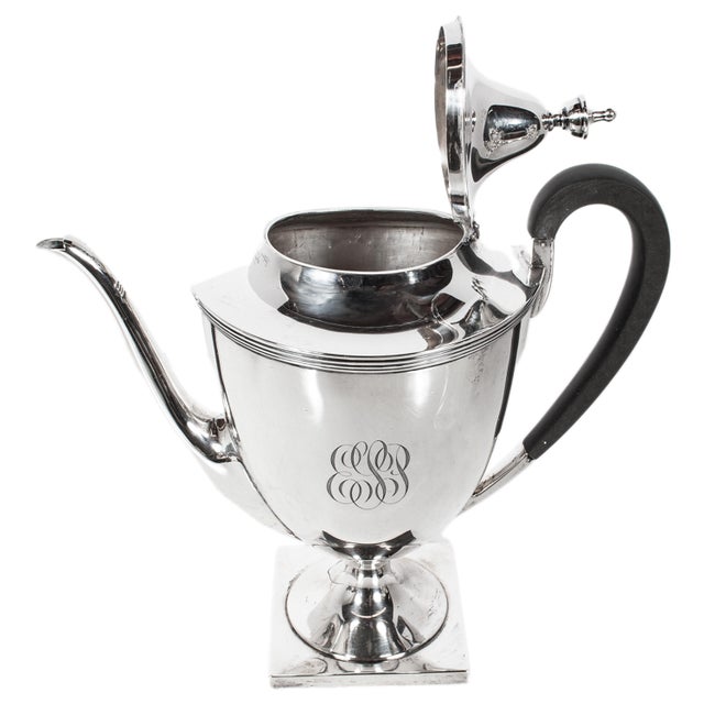 1920s Antique American Art Deco Sterling Silver Tea Coffee Service Richard Dimes 1925 For Sale - Image 5 of 12
