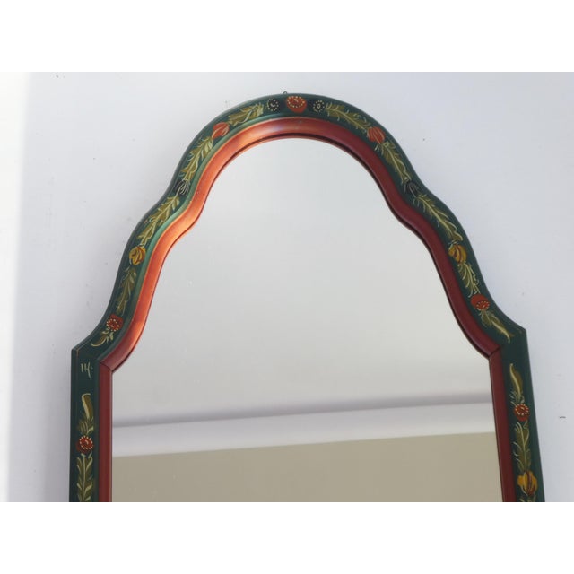 Wood Vintage Dutch Hand Painted Wall Mirror, 1930s For Sale - Image 7 of 11