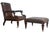 Ralph Lauren Ralph Lauren Regency Library Chair and Ottoman For Sale - Image 4 of 13