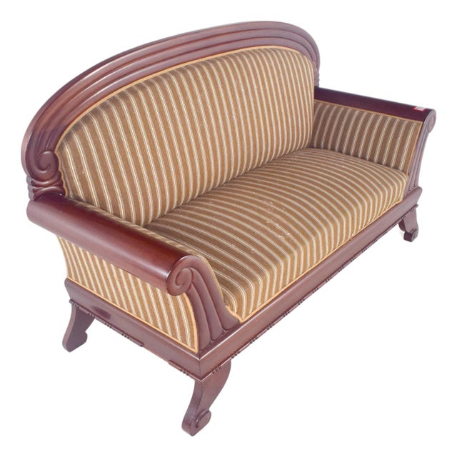 French Upholstered 3-Seater Canape For Sale - Image 12 of 12