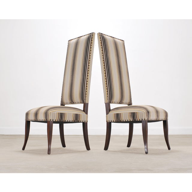 Set of 12 Ferrell+Mittman Art Deco High-Back Dining Chairs For Sale In Sacramento - Image 6 of 18