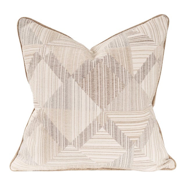 Prisma Natural 20x20 Poly Filled Pillow For Sale