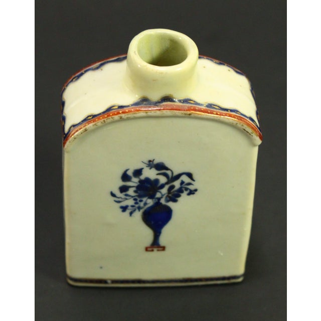 18th Century Qianlong Period Chinese Blue & White Fine Porcelain Miniature Tea Caddy For Sale - Image 11 of 12