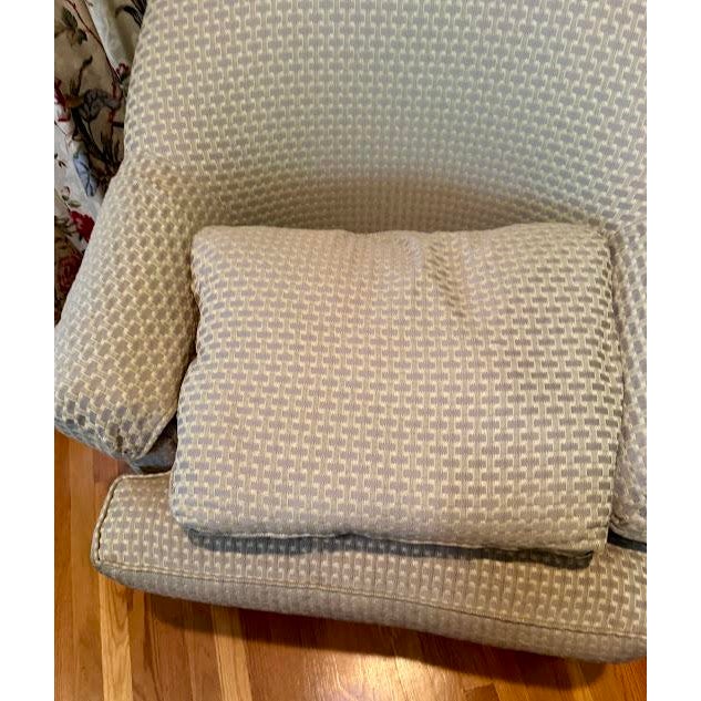 Alabaster Custom Ethan Allen Neutral Patterned Club Chair With Down-Blend Cushioning For Sale - Image 8 of 12