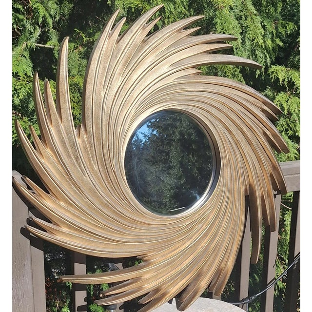 Plastic Vintage Bombay Company Sunburst Mirror For Sale - Image 7 of 11