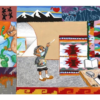 "Lo Mejor" Contemporary Original Pop Art Mixed-Media Painting by Danny Brown For Sale