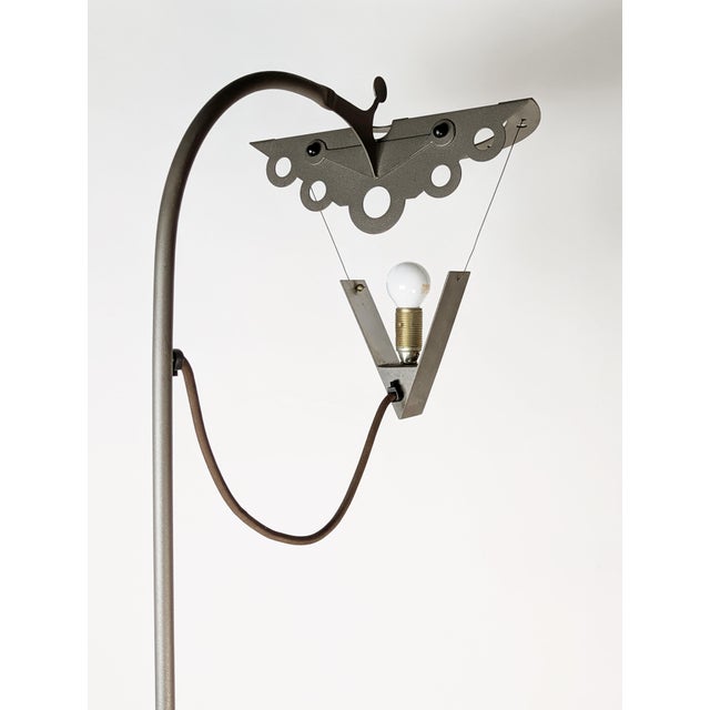 Gray Vintage Floor Lamp in the style of Mendini, 1990s For Sale - Image 8 of 16