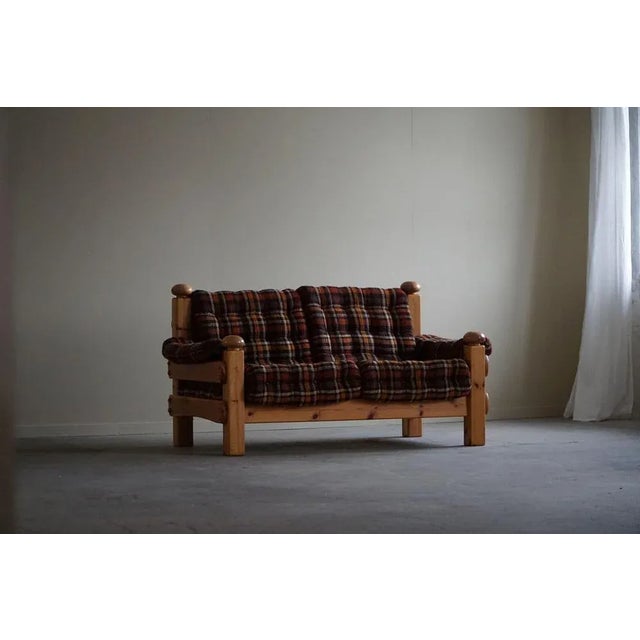 Brutalist Two-Seater Sofa in Pine, 1960s For Sale - Image 10 of 13