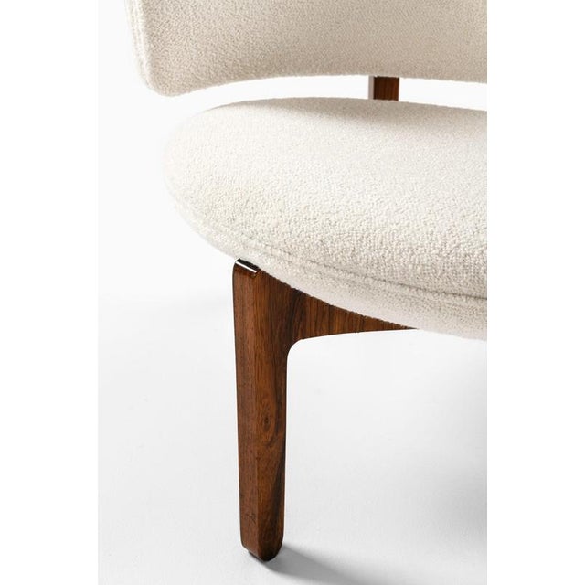 Christian Linneberg Easy Chairs and Ottoman in Rosewood attributed to Sven Ellekær for Christian Linneberg, 1962, Set of 3 For Sale - Image 4 of 8