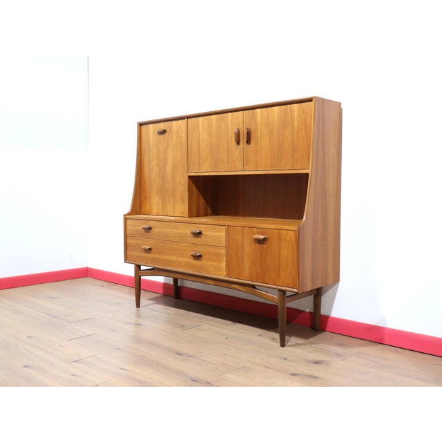 Mid Century Modern Vintage Teak Buffet Tall Credenza Sideboard by G Plan For Sale In Greensboro - Image 6 of 15