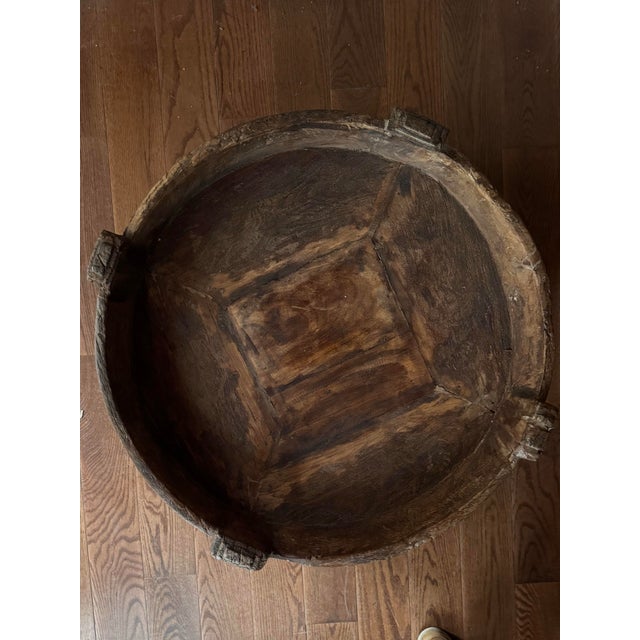 Antique Indian Chakki Grinding Table, Circa 1910 For Sale - Image 4 of 10