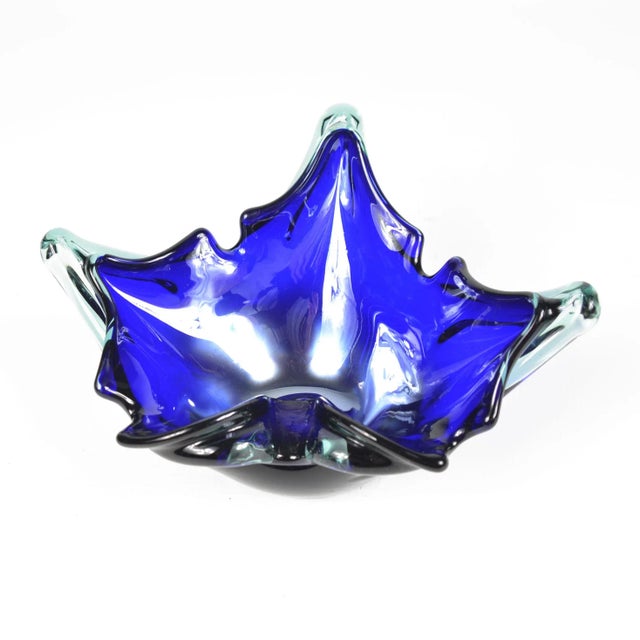 1970s Cobalt Glass Ashtray, Murano, Italy For Sale - Image 6 of 11