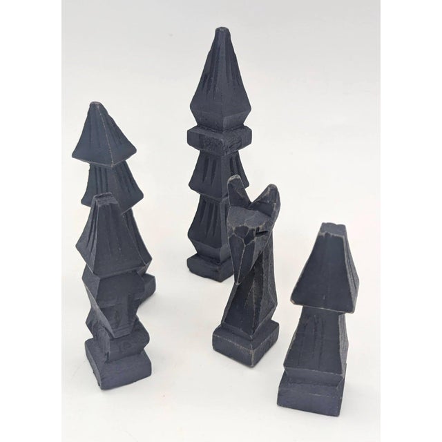 African Carved Chess Pieces, Set of 33 For Sale - Image 14 of 14