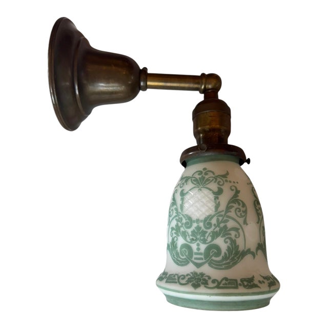 Antique Wall Sconce With Damask Design For Sale