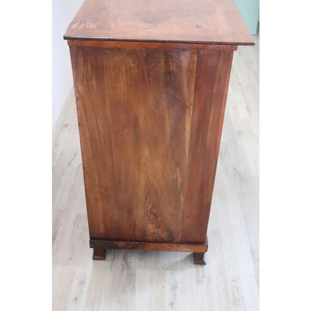 Brown Antique Chest of Drawers in Walnut, Late 19th Century For Sale - Image 8 of 13