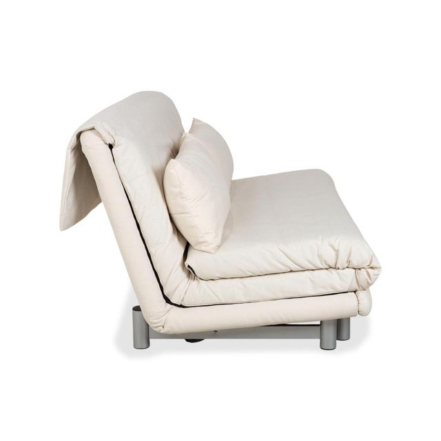 Multy Fabric Three-Seater White Cream Sofa Bed by Ligne Roset For Sale - Image 11 of 12