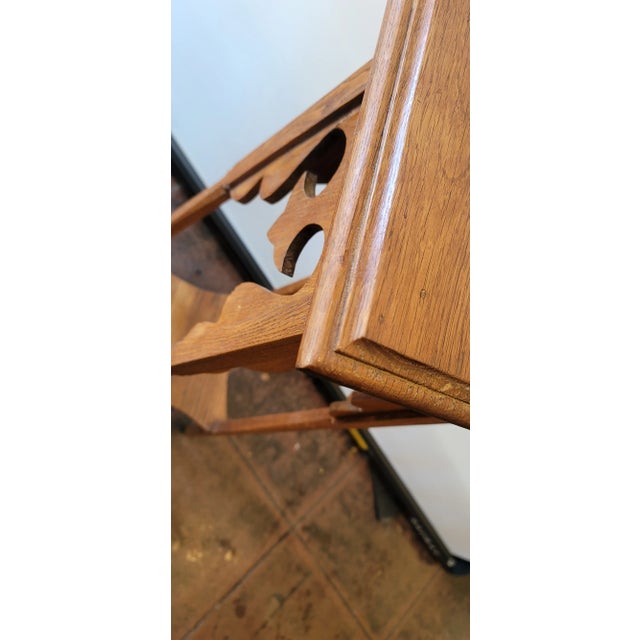 Brown Antique Art Nouveau Pedestal Plant Stand Arts & Crafts For Sale - Image 8 of 8