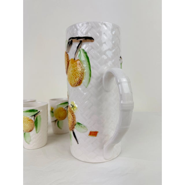 1960s 1960s Vintage Our Own Import Ceramic Pitcher and Cups Set- 5 Pieces For Sale - Image 5 of 12
