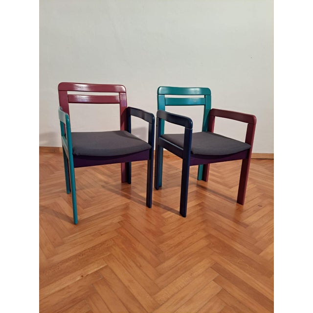 1980s Set of Vintage Dining Chairs, 1980s For Sale - Image 5 of 6