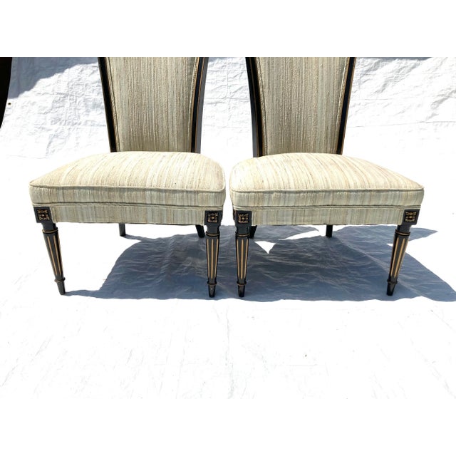 Black 1990s Designer Slipper Chairs - a Pair For Sale - Image 8 of 12