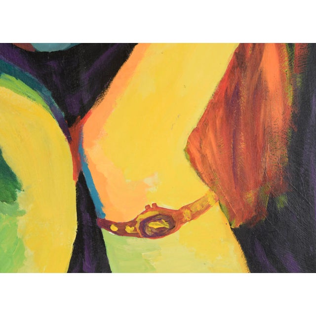 Wood "Laughing Woman" Contemporary Fauvist Portrait Acrylic Painting by Chelsea Frost For Sale - Image 7 of 9