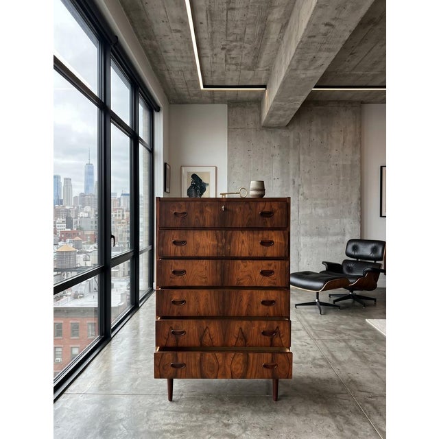 Mid-Century Danish Rosewood Highboy Dresser, 1960s For Sale - Image 15 of 18