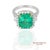 Gia 18k (750) White Gold Natural Colombian Emerald and Natural Diamond Ring, Size 6 For Sale In New York - Image 6 of 12