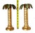 Boho Chic Palm Candlesticks Candle Holders For Sale - Image 3 of 6