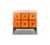 Two-Drawer Diamond Chest of Drawers in Orange-Stained Pear Wood from Aymeric Lefort For Sale - Image 9 of 9